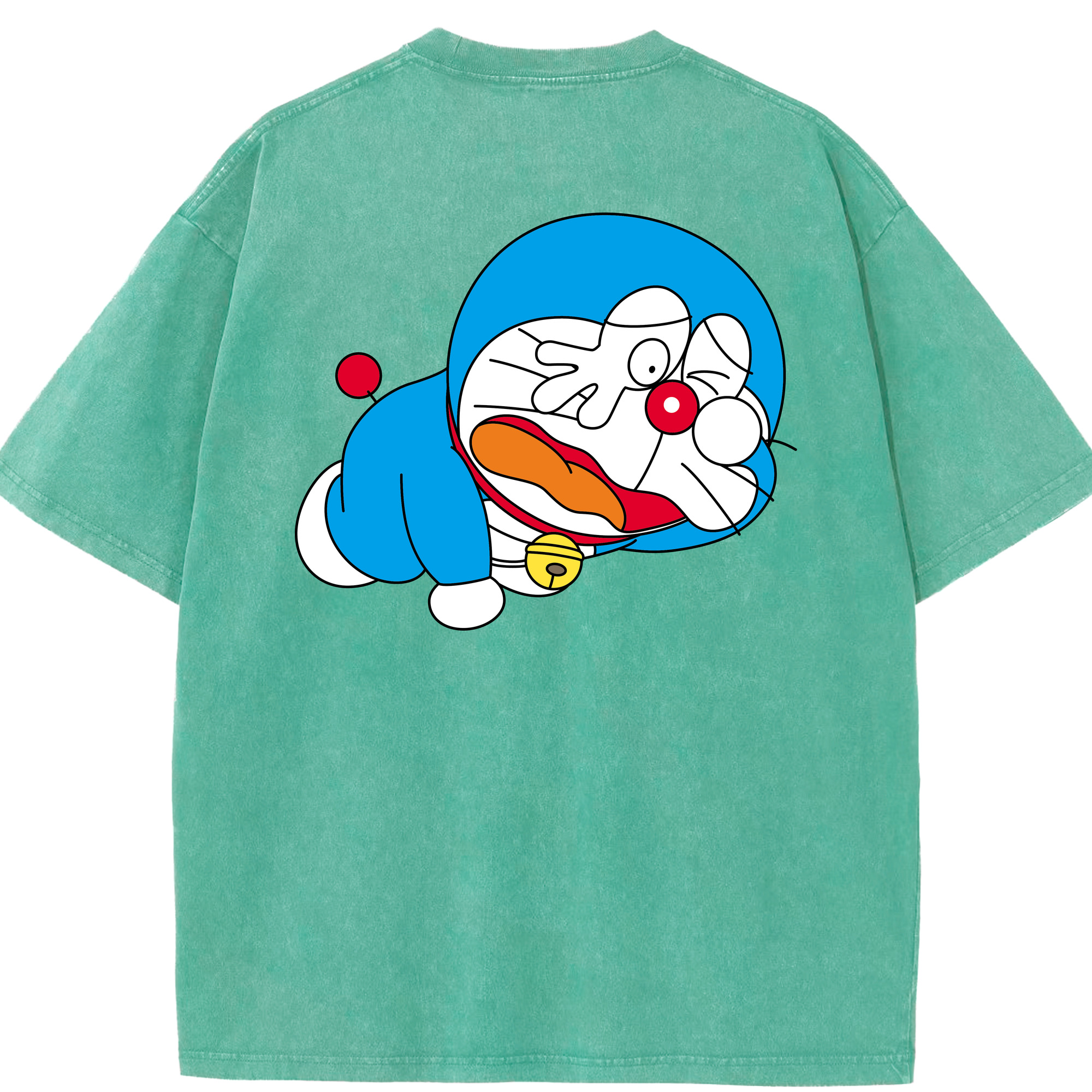 （画像用） ドラえもん Doraemon 綿100% ヴィンテージ風 半袖Tシャツ（背面プリント）
